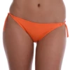 Tiara Galiano signal orange swim bottom in light smooth Italian fabric with good stretch and a quick dry after a swim.