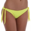 Tiara Galiano signal yellow swim bottom in light quick-drying polyamide, a bright shade that catches the light.