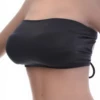 Strapless bandeau bikini top with a small side tie to adjust the fit and a light unpadded band for even tanning.