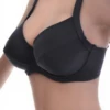 Supportive black bikini top in quick-drying polyamide with dependable underwire that holds its shape in the water.