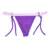 Tiara Galiano minimal string thong swim bottom in stretchy polyamide-Lycra with a soft tonal lilac look.