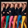 Rich red 50 denier Trasparenze Veneta microfiber tights with a smooth, saturated semi-opaque colour finish.