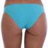 Bright turquoise cheeky bikini bottom offered in XL and 2XL, light Italian polyamide that pops against a tan.