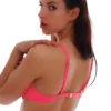 Underwire bikini top in polyamide with a hook-and-eye back and a gentle center gather, quick-drying for the pool.