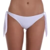 Tiara Galiano white swim bottom in light polyamide-Lycra that stretches with you and dries quickly out of the water.
