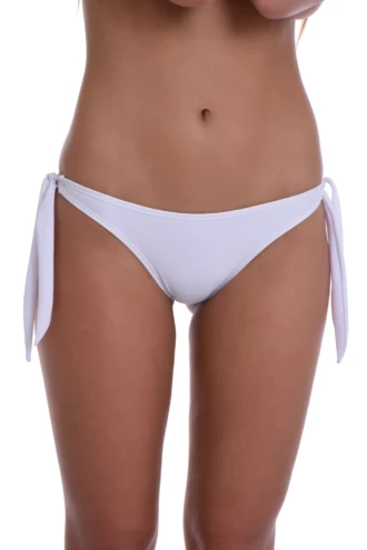 Tiara Galiano white swim bottom in light polyamide-Lycra that stretches with you and dries quickly out of the water.