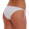 Classic white tie-side cheeky bikini bottom from the Tiara Galiano swim line, light and stretchy.
