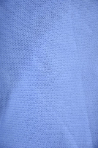 Dark blue sheer mesh short sarong by Tiara Galiano, a lightweight rectangular wrap that ties over a swimsuit at the hips.