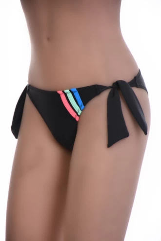 Tiara Galiano cheeky swim bottom with a V-shaped back and adjustable side ties for a relaxed beach fit.