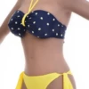 Bright yellow bikini bottom with adjustable side ties and standard coverage in quick-drying fabric.