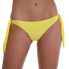 Warm yellow cheeky Brazilian bikini bottom offered in sizes S to 2XL, light fabric that lifts a simple swim set.